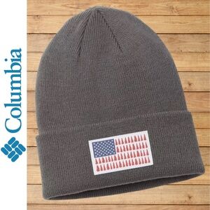 Columbia City Grey Tree Flag Cuffed Beanie One Size Unisex